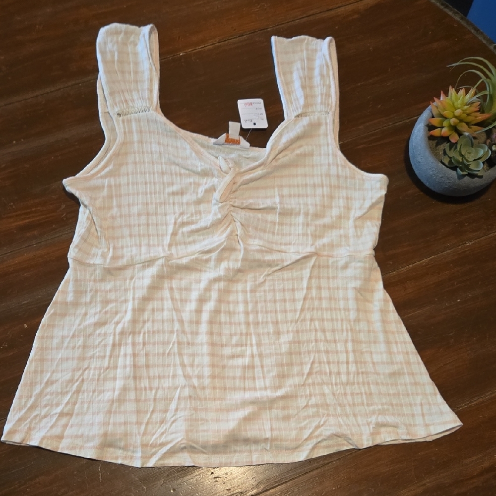 Candie's Pink And White Striped Tank Top #862